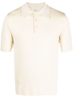 

Short-sleeve cotton polo shirt, SANDRO Short-sleeve cotton polo shirt