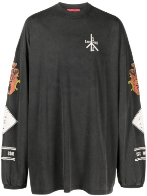 

Graphic-print organic cotton sweatshirt, 032c Graphic-print organic cotton sweatshirt