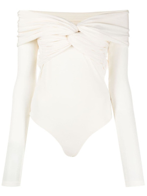 

Ruched off-shoulder blouse, KHAITE Ruched off-shoulder blouse