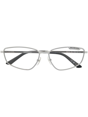 

Engraved-logo biker-style eyeglasses, Balenciaga Eyewear Engraved-logo biker-style eyeglasses