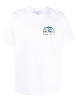 

Logo-print organic-cotton T-shirt, Casablanca Logo-print organic-cotton T-shirt