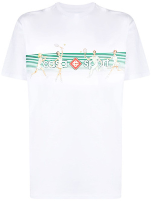 

Logo-print organic-cotton T-shirt, Casablanca Logo-print organic-cotton T-shirt
