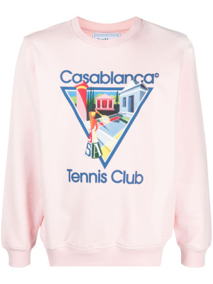 

Logo-print long-sleeve sweatshirt, Casablanca Logo-print long-sleeve sweatshirt