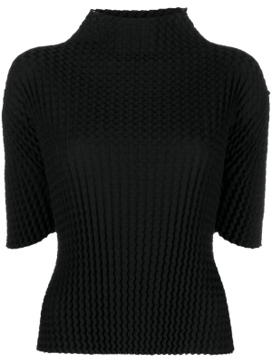 

Spongy Bk/Wt-36 knitted top, Issey Miyake Spongy Bk/Wt-36 knitted top