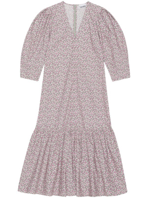 

Floral-print organic cotton dress, GANNI Floral-print organic cotton dress