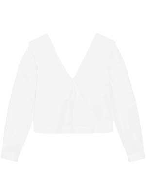 

Scallop-collar organic cotton blouse, GANNI Scallop-collar organic cotton blouse
