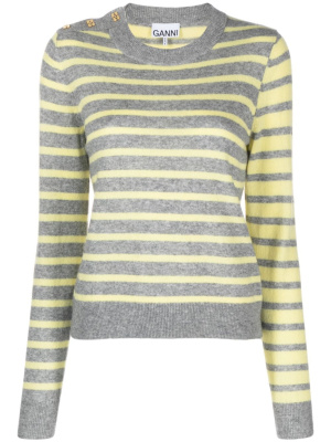 

Striped ribbed jumper, GANNI Striped ribbed jumper