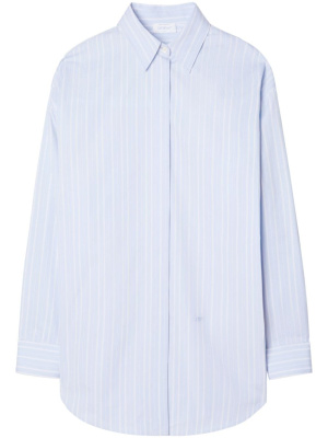 

Striped cotton-poplin shirtdress, Off-White Striped cotton-poplin shirtdress