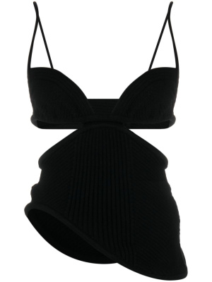 

Cut-out ribbed-knit top, Off-White Cut-out ribbed-knit top