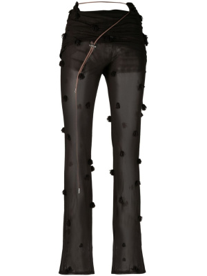 

Sheer flared trousers, Jacquemus Sheer flared trousers