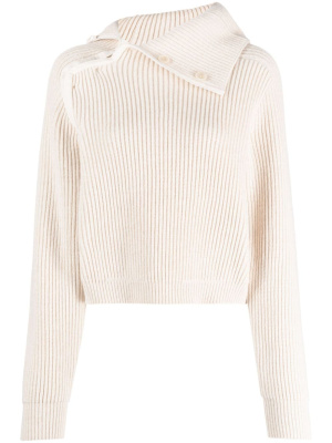 

Vega asymmetric wool-blend jumper, Jacquemus Vega asymmetric wool-blend jumper