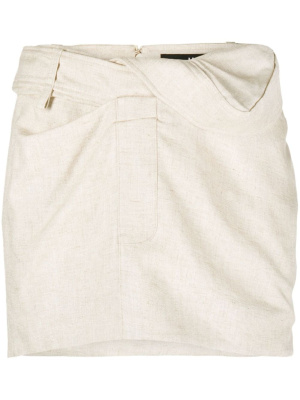 

Bahia twist-detail miniskirt, Jacquemus Bahia twist-detail miniskirt