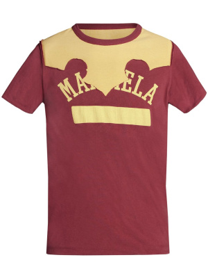 

Logo-print distressed T-shirt, Maison Margiela Logo-print distressed T-shirt