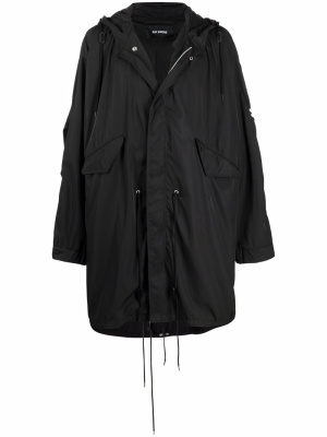 

Graphic-print oversized parka coat, Raf Simons Graphic-print oversized parka coat