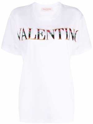 

Sequin-logo T-shirt, Valentino Garavani Sequin-logo T-shirt