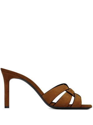 

Tribute 85mm leather mules, Saint Laurent Tribute 85mm leather mules