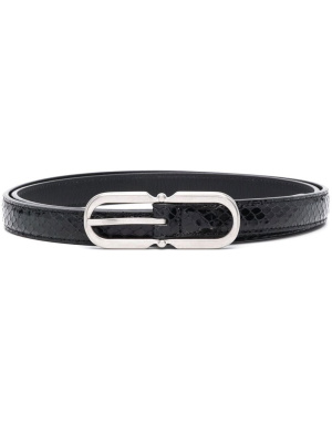 

Oval-buckle leather belt, Saint Laurent Oval-buckle leather belt