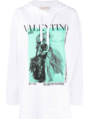 

Logo drawstring hoodie, Valentino Garavani Logo drawstring hoodie