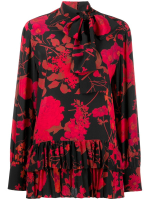 

Floral print pleated blouse, Valentino Garavani Floral print pleated blouse
