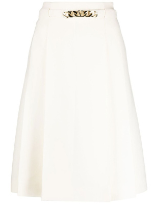 

Horsebit-detail high-waisted skirt, Valentino Garavani Horsebit-detail high-waisted skirt