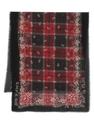 

Cashmere check-print scarf, Zadig&Voltaire Cashmere check-print scarf