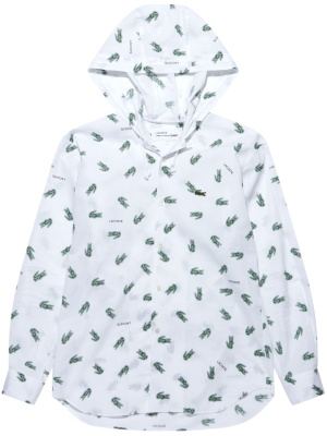 

Logo-print cotton hooded shirt, Comme Des Garçons Shirt Logo-print cotton hooded shirt