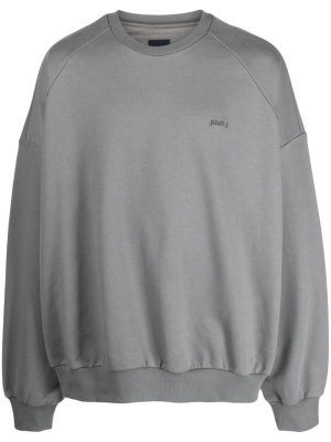 

Logo-embroidered cotton sweatshirt, Juun.J Logo-embroidered cotton sweatshirt