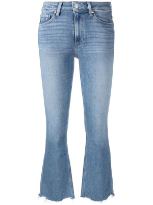 

Distressed-effect flared jeans, PAIGE Distressed-effect flared jeans