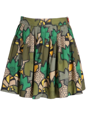 

Camouflage-print pleated mini skirt, Kenzo Camouflage-print pleated mini skirt