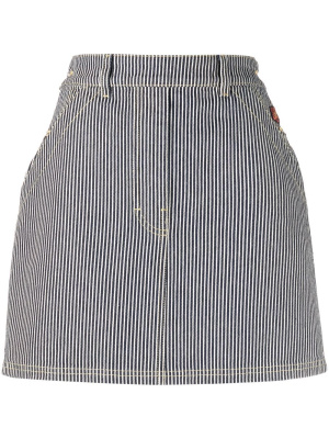 

Striped A-line denim skirt, Kenzo Striped A-line denim skirt