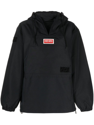 

Logo-patch hooded windbreaker, Kenzo Logo-patch hooded windbreaker