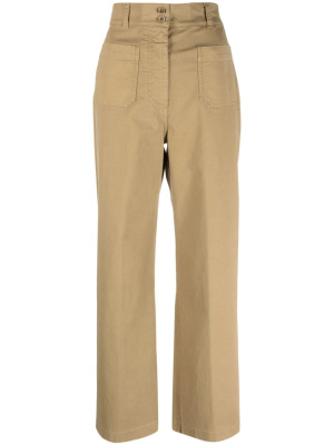 

High-waist wide-leg cropped trousers, ASPESI High-waist wide-leg cropped trousers
