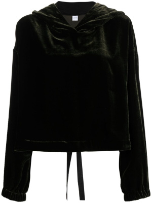 

Velvet drawstring hoodie, ASPESI Velvet drawstring hoodie