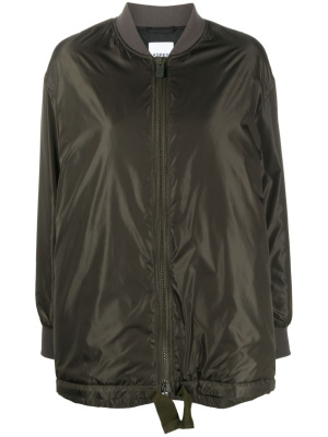 

Ribbed-trim flared bomber jacker, ASPESI Ribbed-trim flared bomber jacker