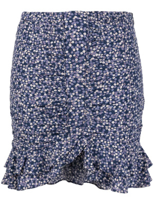 

Milendi floral-print ruched miniskirt, ISABEL MARANT Milendi floral-print ruched miniskirt