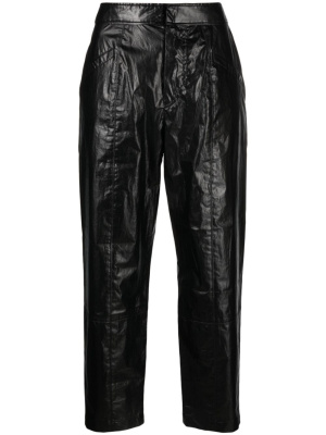 

Patent-finish cotton cropped trousers, ISABEL MARANT Patent-finish cotton cropped trousers