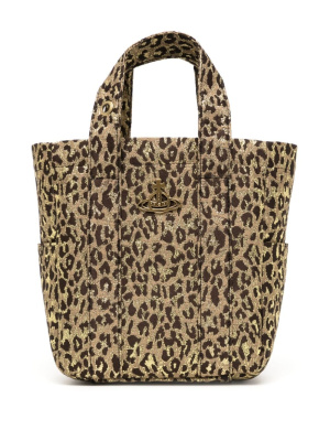 

Small Murray leopard-jacquard tote bag, Vivienne Westwood Small Murray leopard-jacquard tote bag