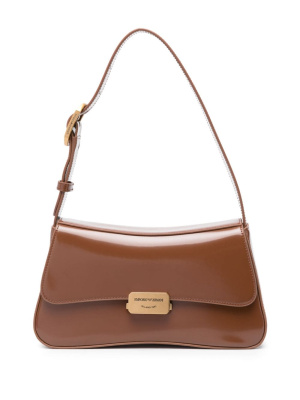 

Logo-engraved foldover-top bag, Emporio Armani Logo-engraved foldover-top bag
