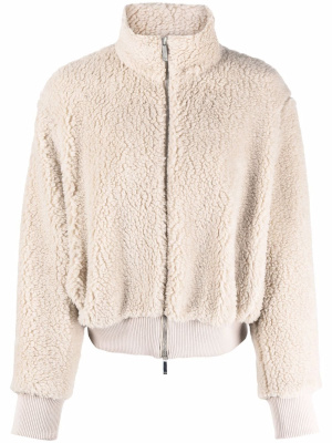 

Faux-shearling bomber jacket, Emporio Armani Faux-shearling bomber jacket