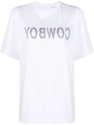 

Cowboy-print cotton T-shirt, Helmut Lang Cowboy-print cotton T-shirt