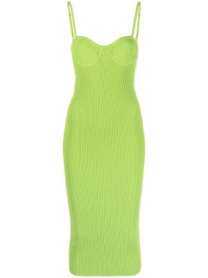

Ribbed bustier midi dress, Helmut Lang Ribbed bustier midi dress