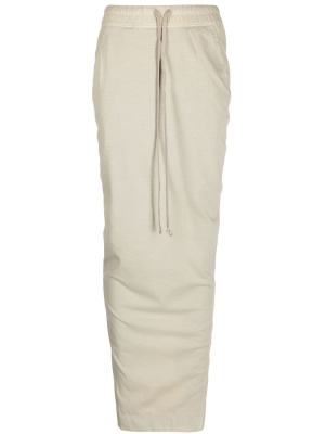 

Rear-slit jersey long skirt, Rick Owens DRKSHDW Rear-slit jersey long skirt