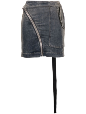 

Ombré-effect denim miniskirt, Rick Owens DRKSHDW Ombré-effect denim miniskirt