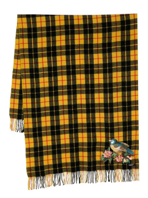 

Embroidered tartan scarf, Undercover Embroidered tartan scarf