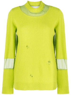 

Organza-panel long-sleeve jumper, Undercover Organza-panel long-sleeve jumper