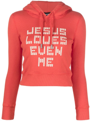

Slogan-print drawstring hoodie, Dsquared2 Slogan-print drawstring hoodie