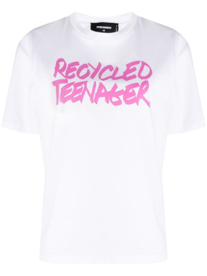 

Slogan-print short-sleeve T-shirt, Dsquared2 Slogan-print short-sleeve T-shirt