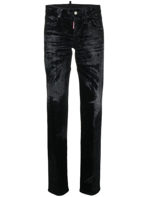 

Jennifer flocked straight-leg jeans, Dsquared2 Jennifer flocked straight-leg jeans