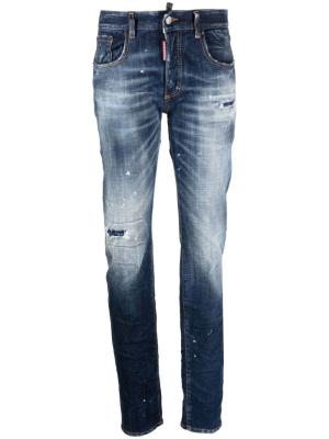 

Distressed-finish low-rise jeans, Dsquared2 Distressed-finish low-rise jeans
