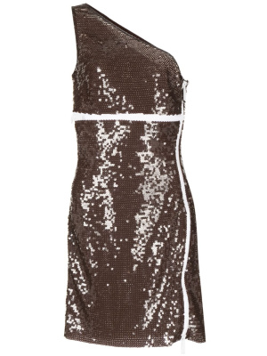 

Sequin-embellished one-shoulder minidress, Dsquared2 Sequin-embellished one-shoulder minidress